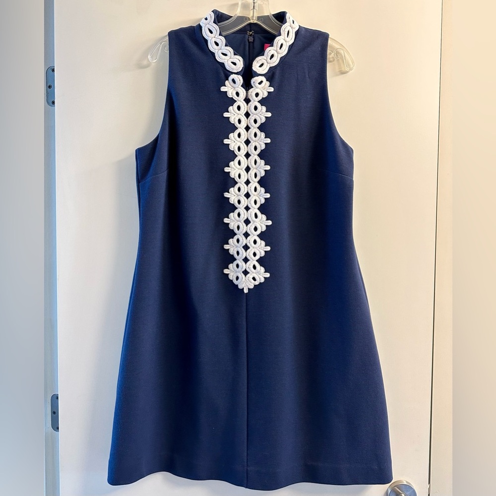 Lilly Pulitzer Callista Shift Dress Navy - Size XL